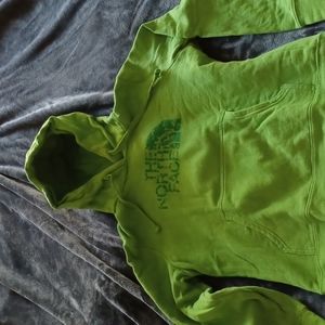 Green North Face hoodie